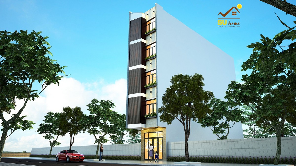 Nhà ở kết hợp căn hộ cho thuê anh Thu - 05 tầng